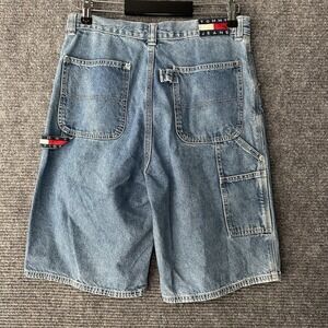 Vintage Tommy Hilfiger‎ Denim Blue Jean Shorts Youth Size 20 Logo Y2K Streetwear